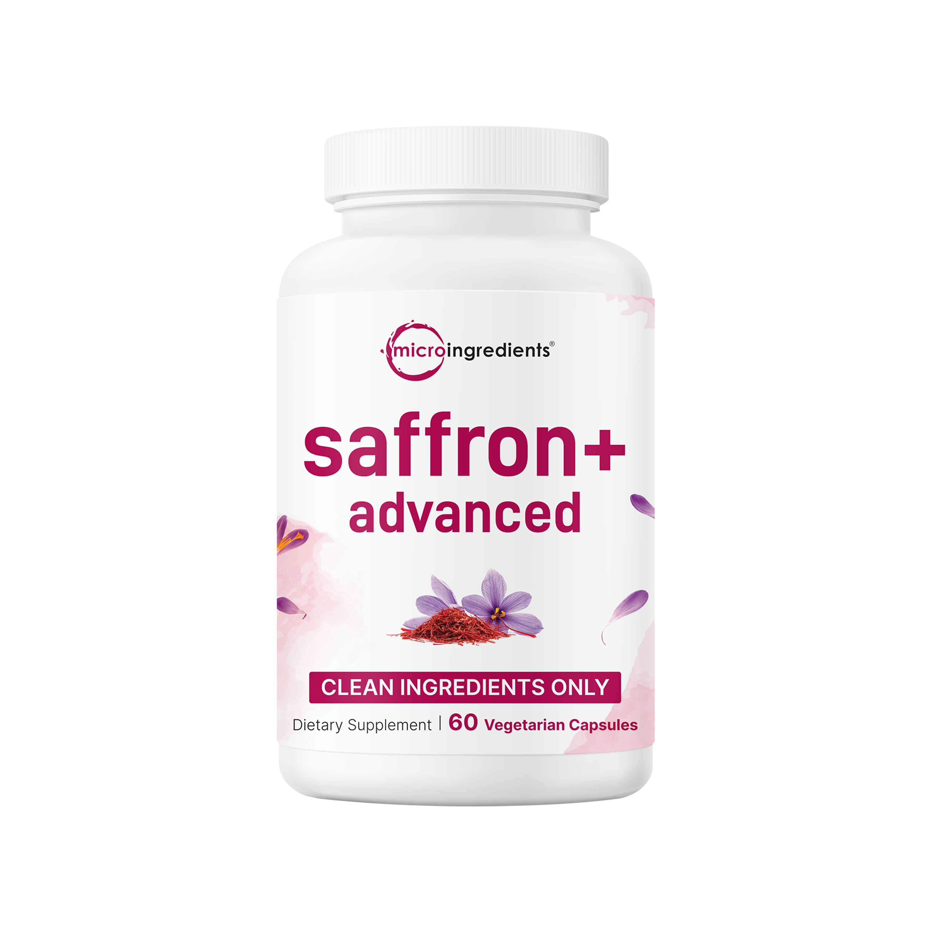 Micro Ingredients Saffron+ Advanced Supplements, 60 Veggie Capsules